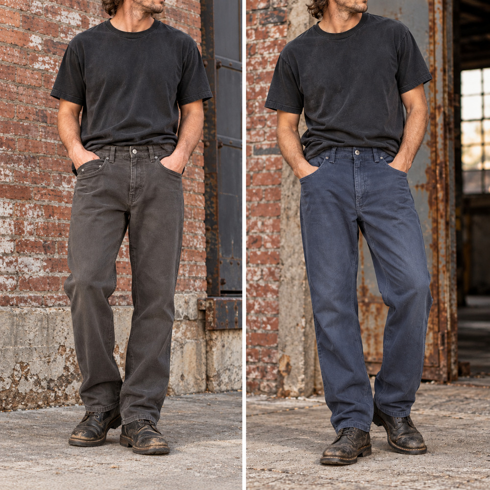 Lot of 2 Duluth Trading Flex Fire Hose Work Pants Men’s 34x30 Brown & Blue-Black